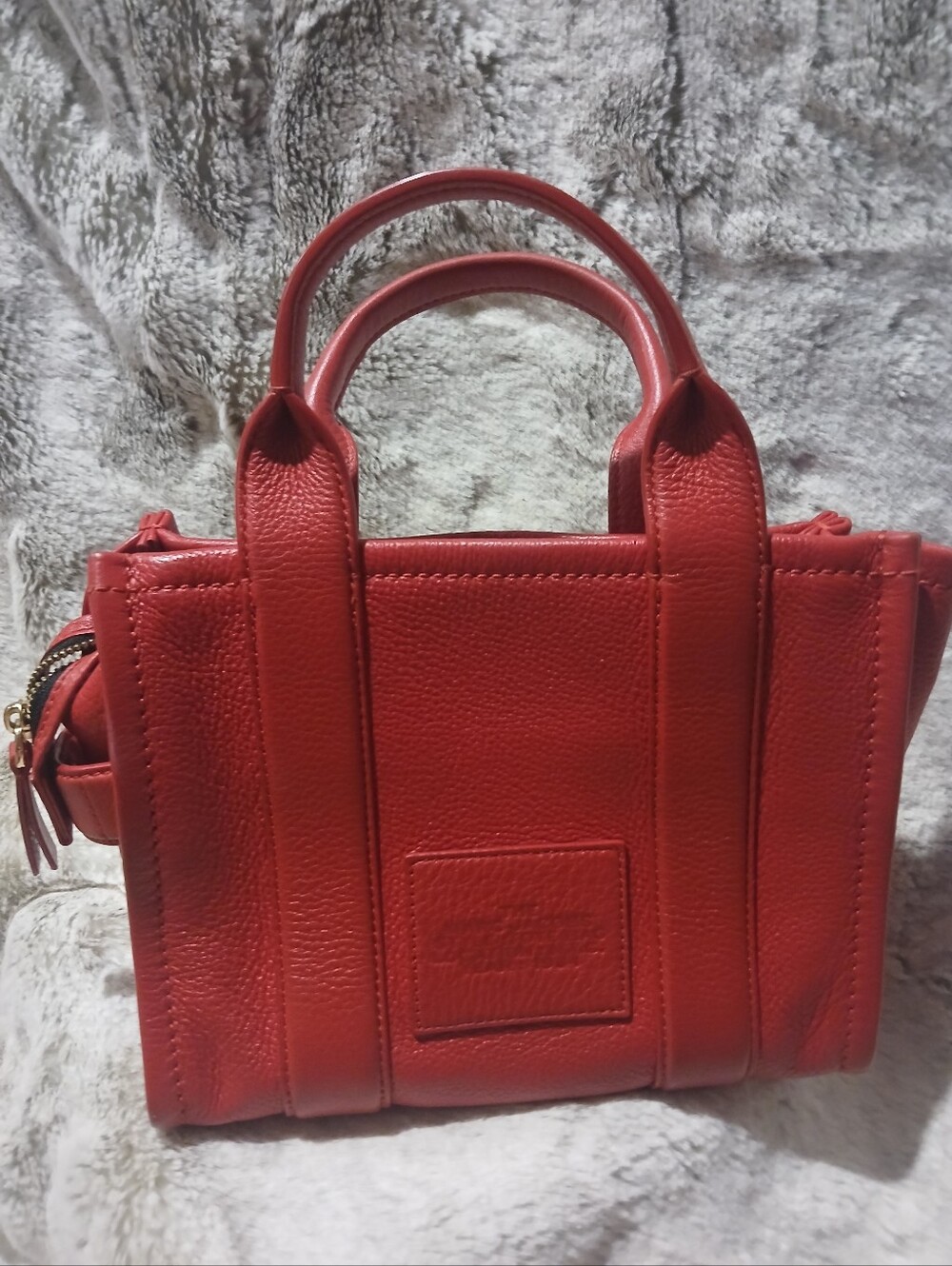 Marc Jacobs Red Leather Mini Tote Bag - Picture 3 of 3